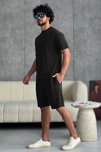 Мужская чёрная футболка Loro Piana   