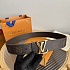 Двусторонний кожаный ремень Louis Vuitton Dimension Premium (ширина 4 см)