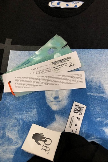 Белая футболка Off-White c/o Virgil Abloh Monalisa slim-cut   