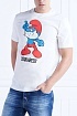 Белая футболка Dsquared2 smurfs graphic-print