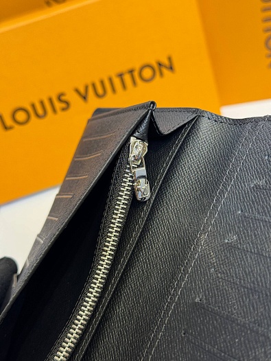 Кожаный бумажник Louis Vuitton Brazza premium 10x19x2 см   
