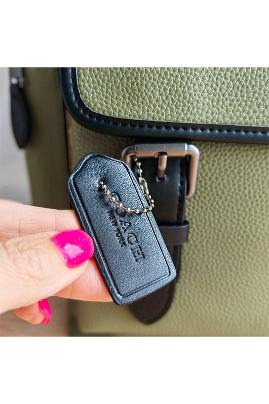 Кожаный рюкзак Coach - Green 45x30 см