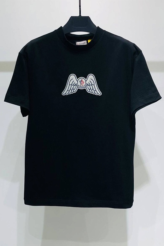 Оверсайз футболка Moncler чёрного цвета