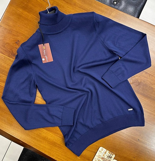 Мужская синяя водолазка Maglione   