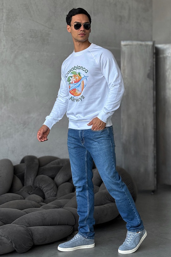 Белый свитшот Casablanca Orbite Autour De l'Orange