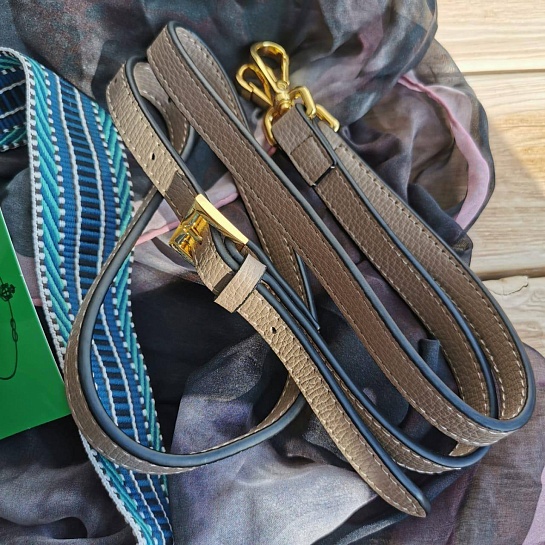 Кожаная сумка Prada 24x16 см - Brown