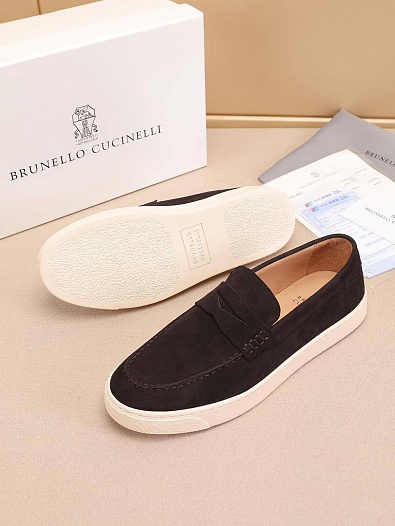 Мужские замшевые лоферы Brunello Cucinelli   