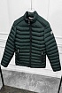 Мужская зелёная куртка Moncler logo-patch