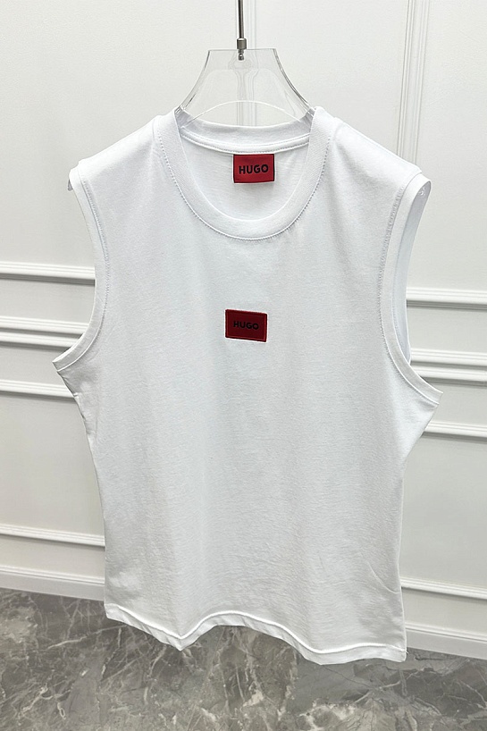 Белая майка Hugo Boss Dankto classic badge