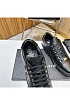 Мужские кожаные кроссовки Philipp Plein чёрного цвета
