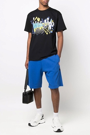Мужская чёрная футболка Moschino   