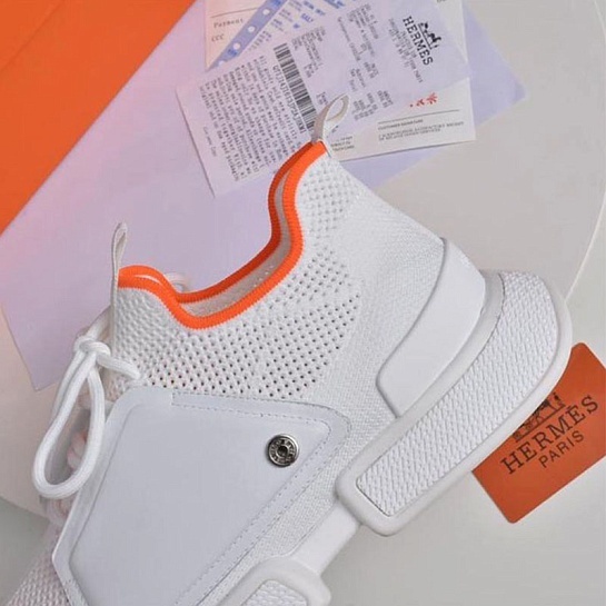 Мужские текстильные кроссовки Hermes Expert - White