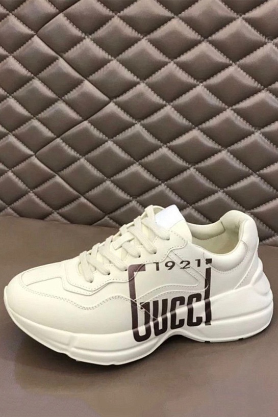 Кожаные кроссовки Gucci Rhyton - Beige