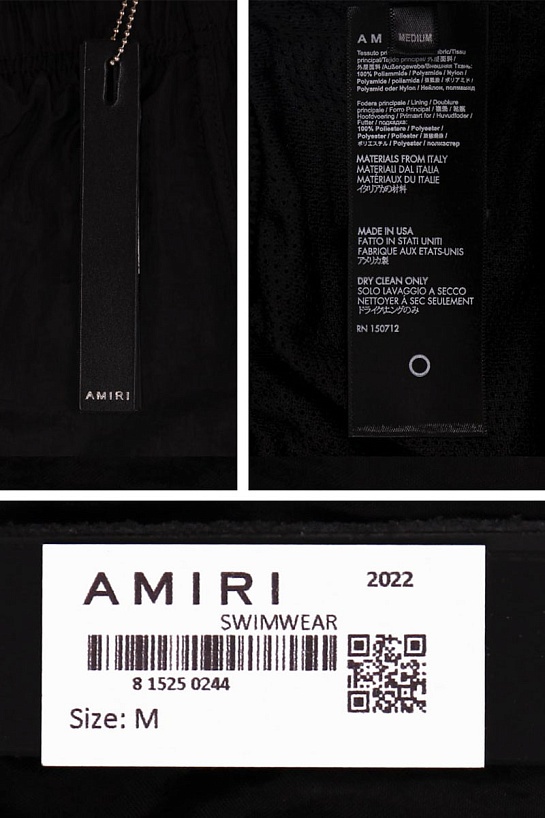 Мужские шорты Amiri чёрного цвета