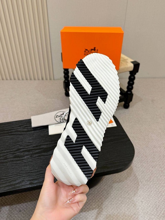 Текстильные кроссовки Hermes lift slip-on