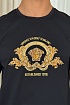 Чёрная футболка Versace Coupe Blason embroidered