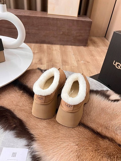 Женские замшевые ботинки UGG Heights Mini - Chestnut   