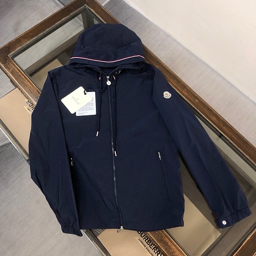 Тёмно-синяя ветровка Moncler Mira logo-patch   