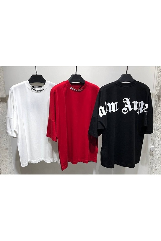 Красная оверсайз футболка Palm Angels