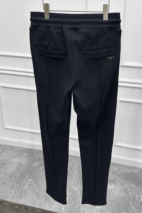 Тёмно-синие спортивные штаны Emporio Armani logo-patch