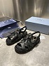 Женские кожаные сандалии Prada Monolith - Black