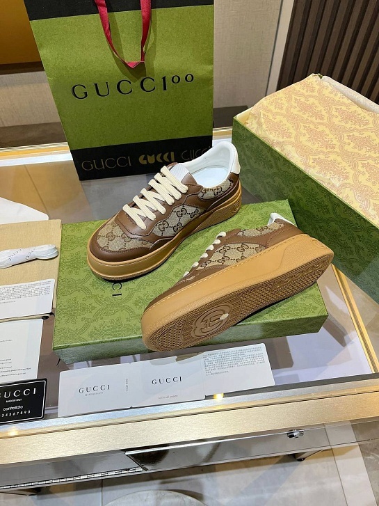 Женские кроссовки Gucci Chunky B Premium - Brown