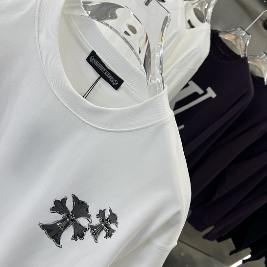 Белая оверсайз футболка Chrome Hearts Premium