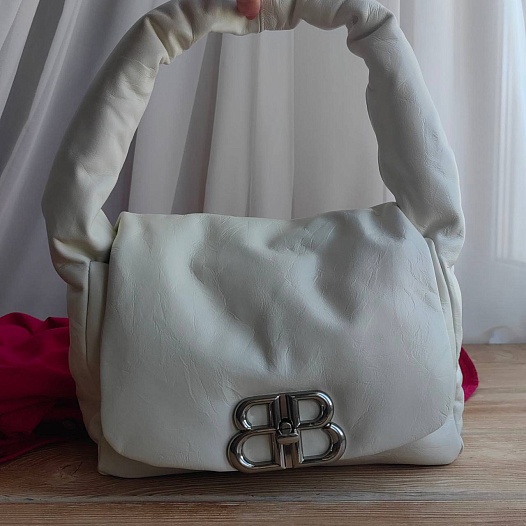 Женская сумка Balenciaga Monaco 25x20 см - White   