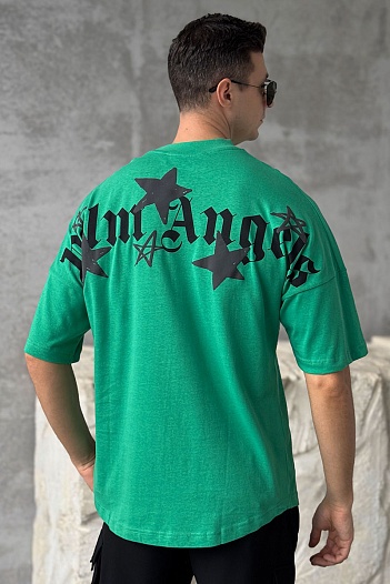 Оверсайз футболка Palm Angels Shooting Star - Green   
