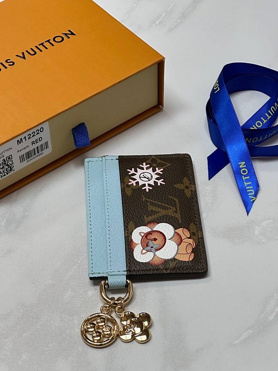 Кожаный кардхолдер Louis Vuitton Charms Vivienne Premium 7.3x0.3x10.2 см