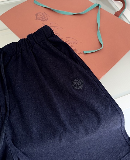 Льняные шорты Loro Piana Premium - Navy   