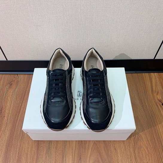 Женские кожаные кроссовки Brunello Cucinelli premium