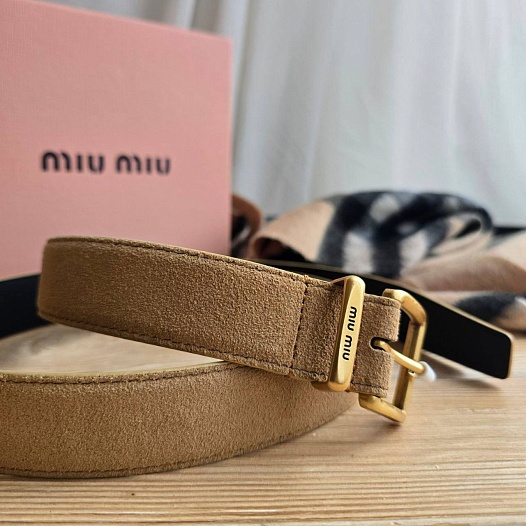 Замшевый ремень MIU MIU   