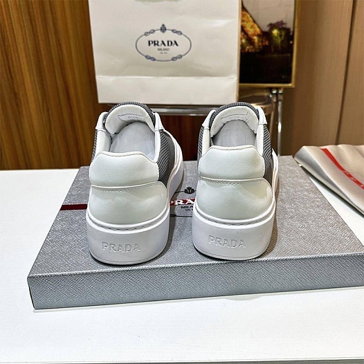 Мужские кроссовки Prada logo-plaque - White / Grey   