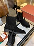 Женские замшевые сапоги Loro Piana premium - Black