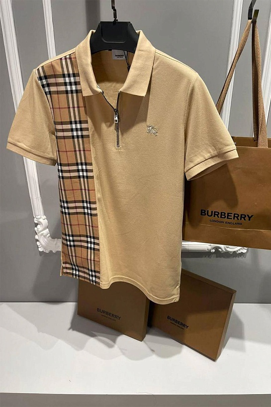 Мужское бежевое поло Burberry
