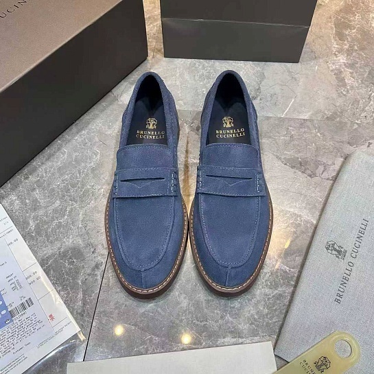 Мужские замшевые лоферы Brunello Cucinelli Premium