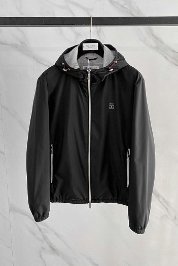 Мужская ветровка Brunello Cucinelli чёрного цвета   