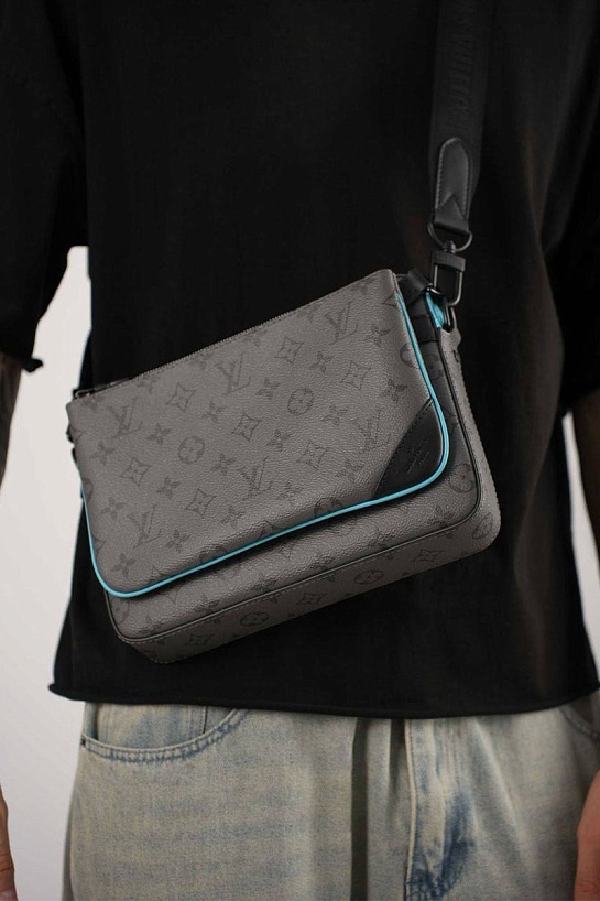 Кожаная сумка Louis Vuitton Trio Messenger Monogram Eclipse Reverse 25x18 см
