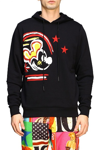 Мужское чёрное худи Iceberg "Mickey Mouse"   