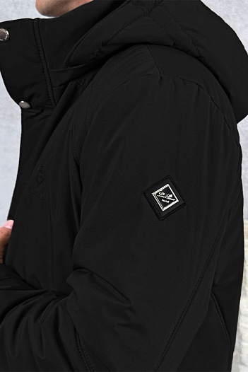 Парка чёрного цвета Loro Piana logo-patch   