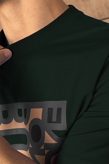 Зелёная футболка Burberry London England   