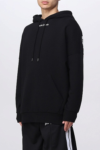 Чёрное оверсайз худи Palm Angels Classic logo-print   