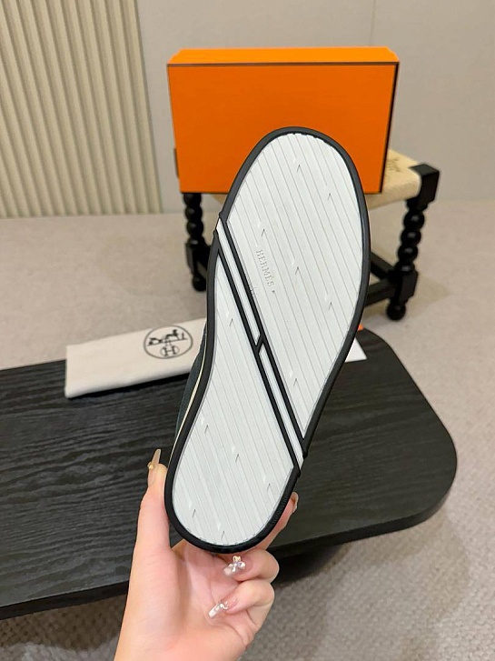 Мужские замшевые слипоны Hermes Kiddy - Grey