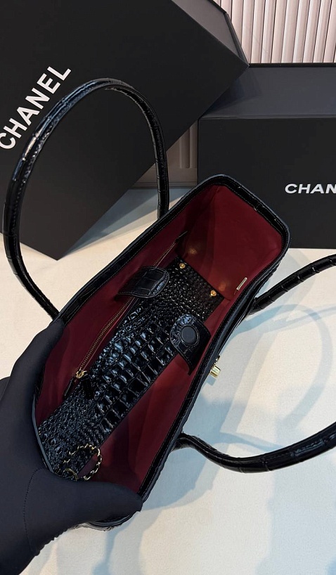Кожаная сумка Chanel Shopping Tote premium 35x19x12 см