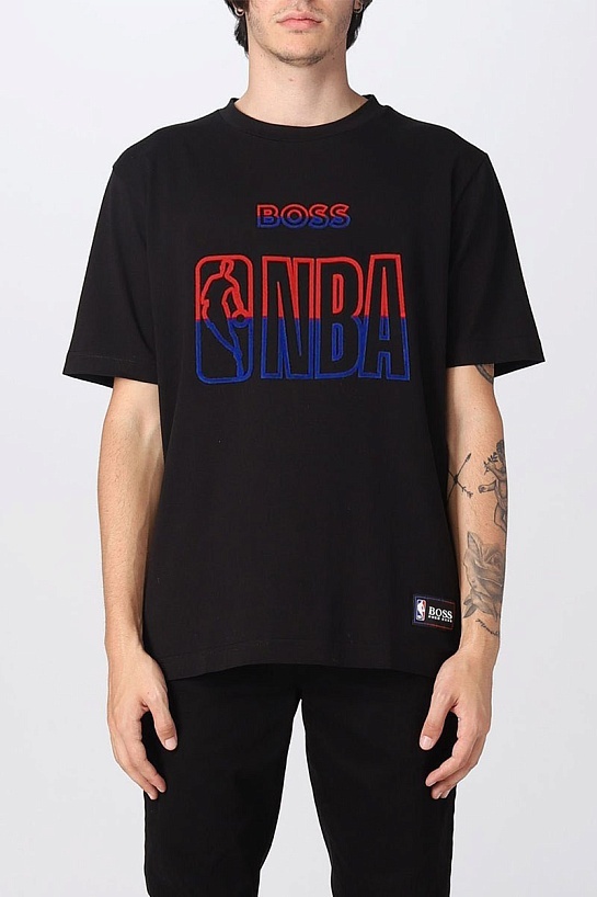 Мужская чёрная футболка Hugo Boss x NBA