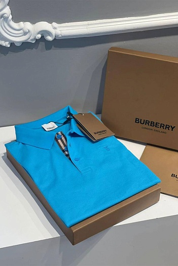 Классическое мужское поло Burberry TB - Blue   