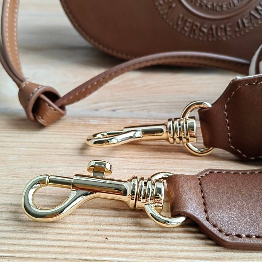 Кожаная сумка Versace Jeans Conture 22x15 см - Brown   