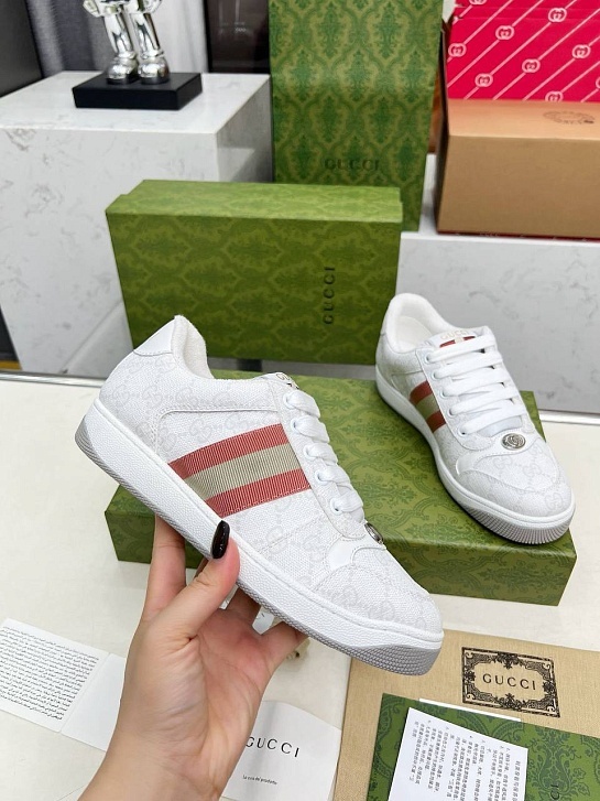Женские комбинированные кроссовки Gucci GG Screener Premium