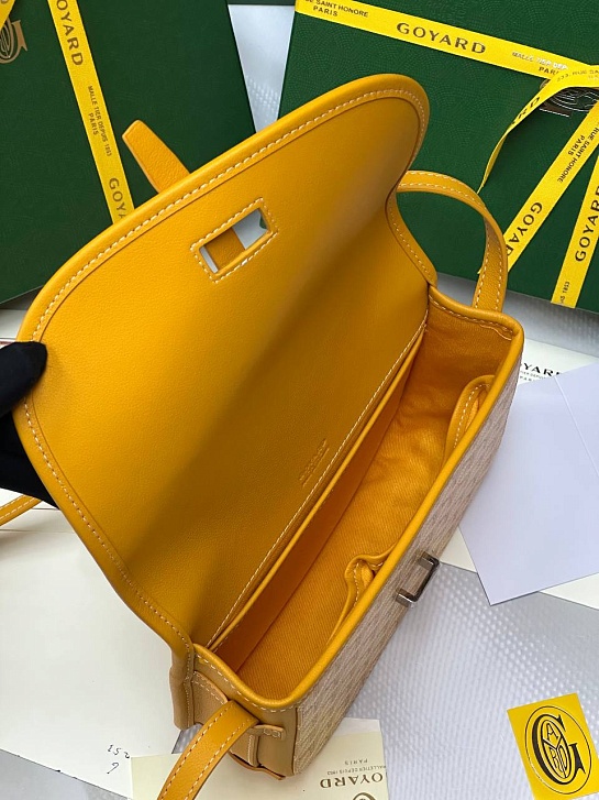 Кожаная сумка Goyard Belvedere Messenger PM premium 22x17x6 см